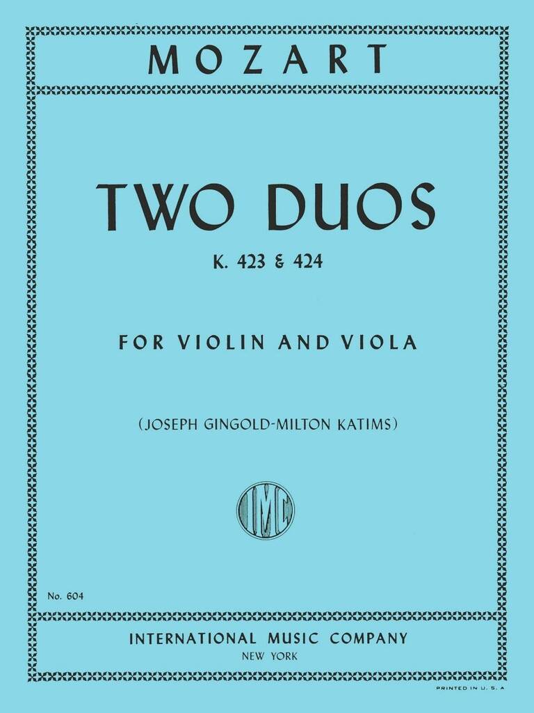 2 Duetti K 423, 424 (Gingold/Katims)